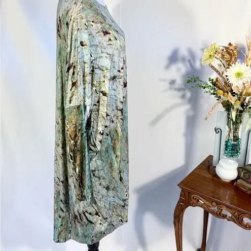 Bryn Walker ♨️ Willa Tunic/Dress Acquario Print Abstract Print Long Sleeve~XL🧡