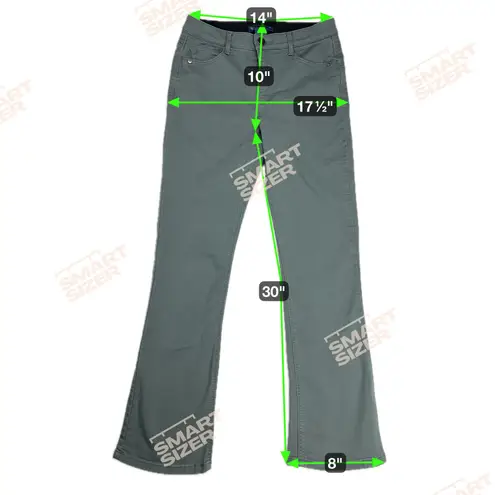 Democracy "Ab"Solution Itty Bitty Boot Cut Jeans Sage Green Tummy Control Size 8