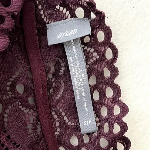 Aerie  Purple Lace Racerback Bralette