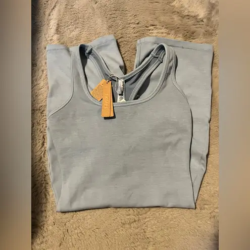 SKIMS NWT Outdoor Mid Thigh Bodysuit in Denim/Pacific Blue