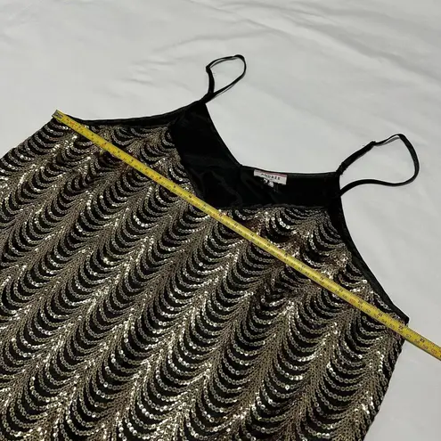Andree by Unit Gold Sequin Black Sleeveless Tank For Party Sz 1X NWT $51