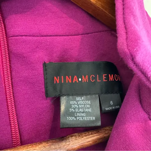 Nina McLemore magenta/purple tunic with 3/4 sleeves size 6 Purple