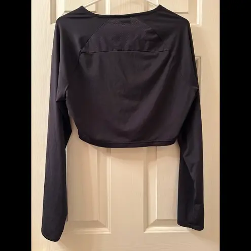 Gymshark Training Long Sleeve Crop Top Size Large Black