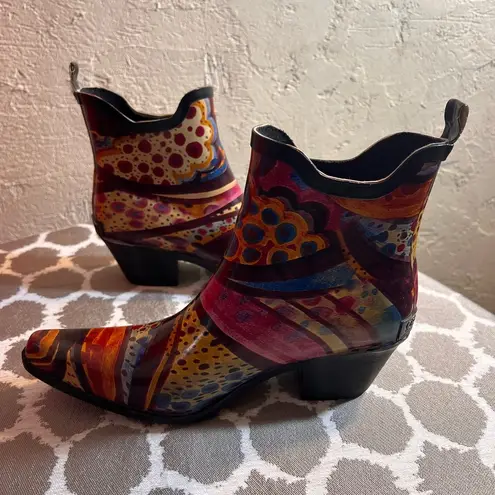 Corkys Red and Orange Winter Rain Boots Size 7