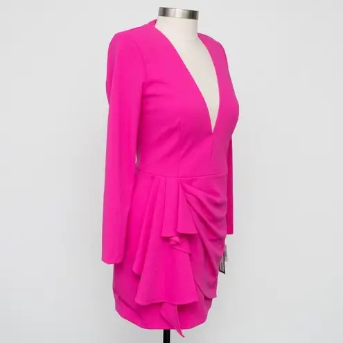 Betsy and Adam . Deep V Stretch Scuba Mini Dress.