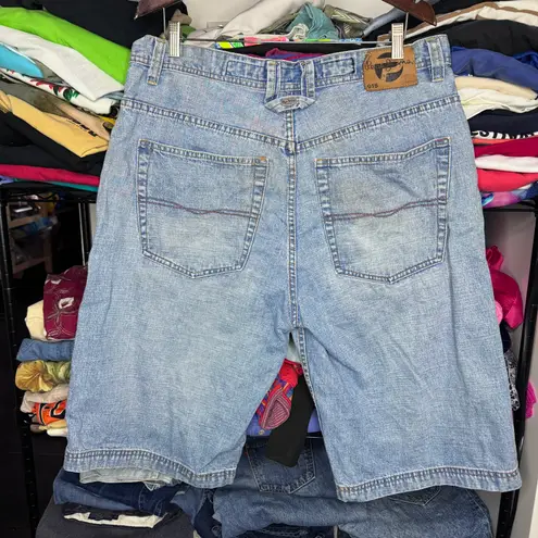 Pepe Jeans Vintage  Y2K Baggy Light Wash Blue Skater Jean Shorts Sz 36