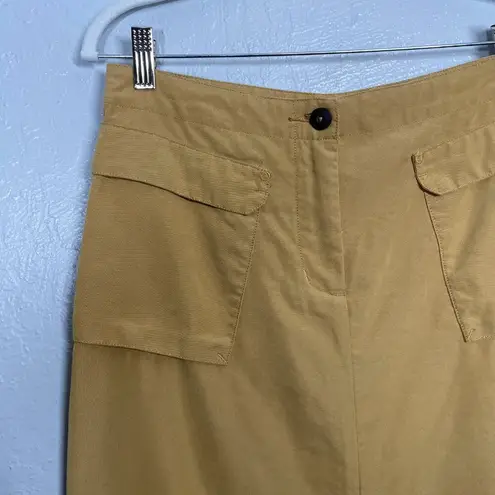 Patagonia  Women 6 Mustard Yellow Maxi Skirt Slit Pockets Outdoor Gorpcore