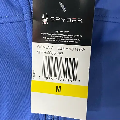 Spyder Jacket Women Blue Soft Shell Fleece Lined Full Zip Hooded EBB And FLOW