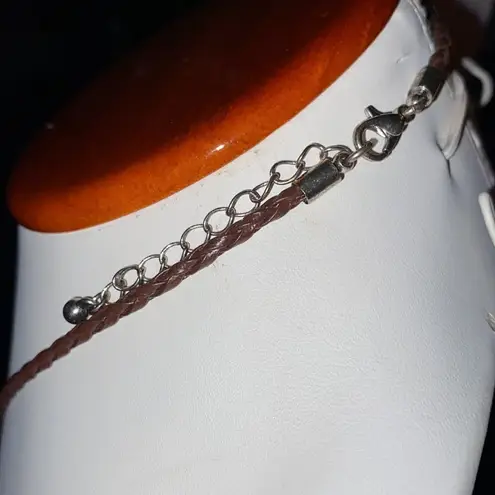 Vintage Abstract Enamel Bib Necklace Black