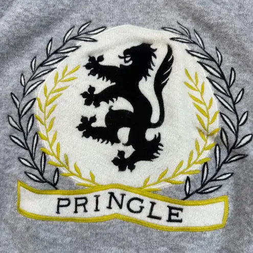 Pringle of Scotland x H&M Gray Lion Crest Mock Neck Puff Sleeve Sweater XL