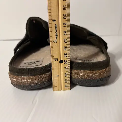 Earth Origins Olive suede clogs shoe women fits size 7