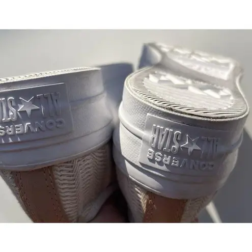 Converse  Chuck Taylor Women's Size 8 Lift Herringbone Mesh Low Top Cream White