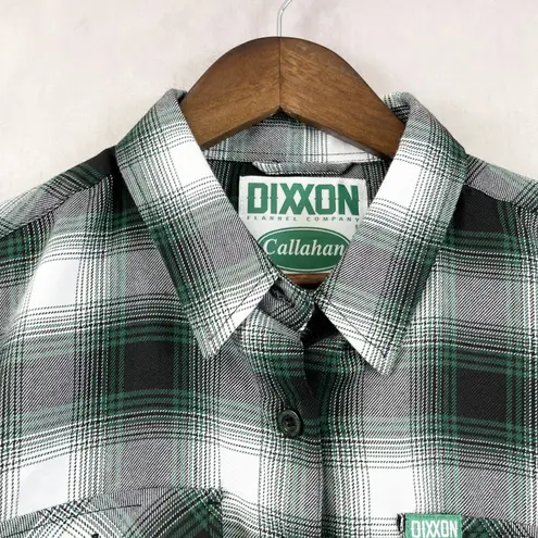 Dixxon Womens Flannel Top Large Callahan Plaid Street Grunge Heritage Overshirt Green
