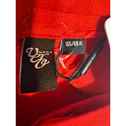 VERO MODA Liz Carlos Wide-Leg Pants Red w/ Floral Belt NWT Women’s Medium