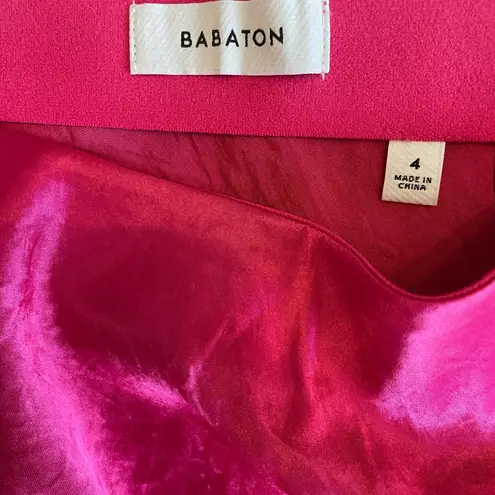 Babaton Aritzia Pink A-Line Mini satin slip Skirt