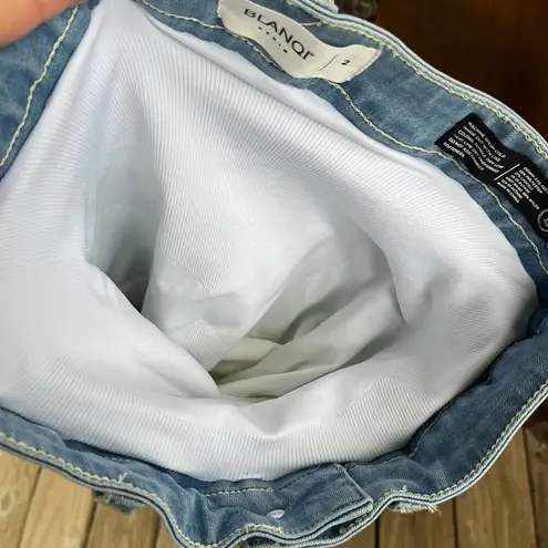 Blanqi Denim Distressed Skinny Maternity Jeans Light Wash Size 2 Blue