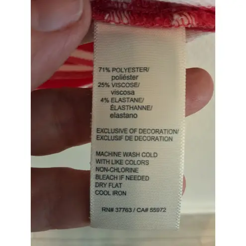 Rafaella Weekend Size XLP Womens Anchor Design Pink and White Womens Top