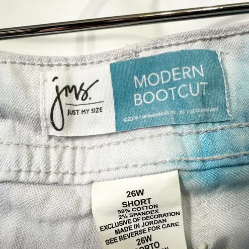 JMS Just My Size Plus Size 26WP Jeans Handmade Tie Dye Bootcut Purple Blue 670