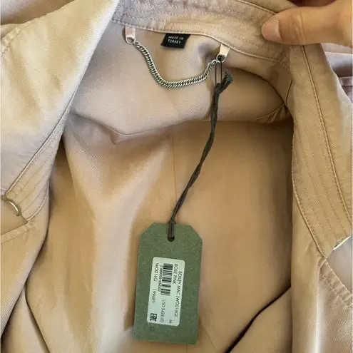 All Saints Bexley Mac Trench Coat in Rose Pink Size Medium