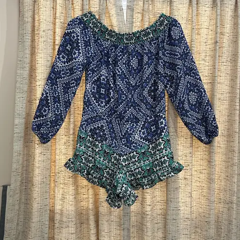 Lovers + Friends Off The Shoulder Mediterranean Romper