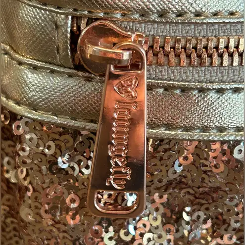 Lounge Fly Minnie Mouse rose gold sequin mini backpack & rose gold ears set NWT