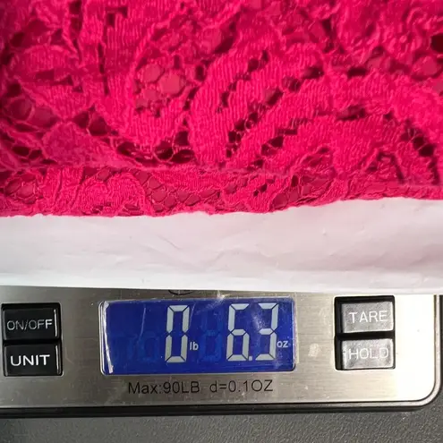 Merona  Crochet Lace Feminine Bold Vibrant Fuchsia Party Mini Skirt Womens 18