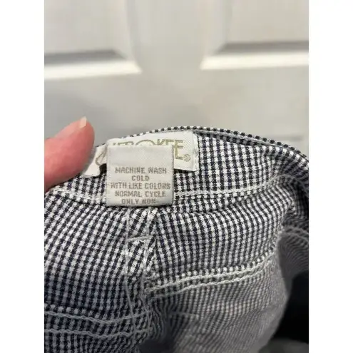 Cherokee  Vintage 90s Gingham Tapered High Waist Pants Stretch Navy‎ Blue Sz 6P