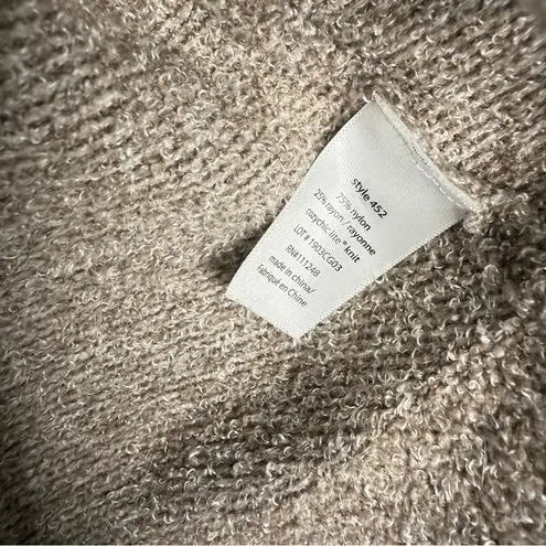 Barefoot Dreams CozyChic Lite Waterfall Front Cardigan Sweater Taupe Brown XS/S