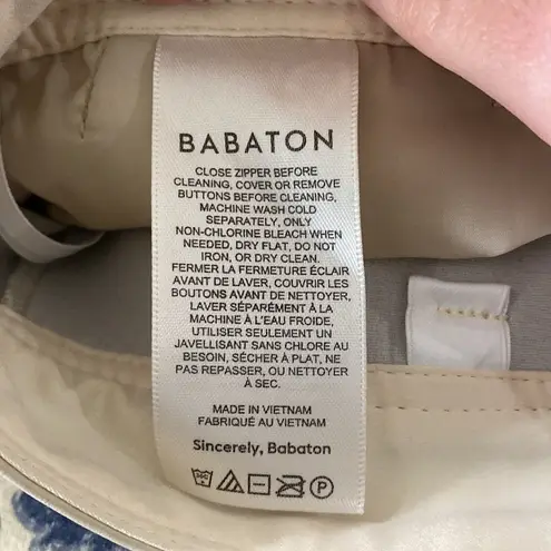 Babaton Aritzia Adrian faux leather high waisted shorts in sand white size 12