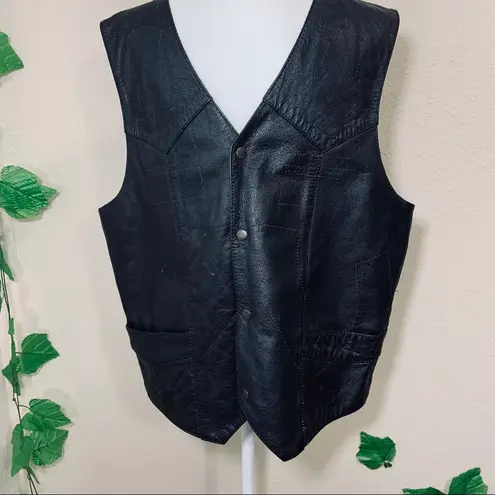 FMC Mens Carbine Traditional Leather Vest Size 48 Black