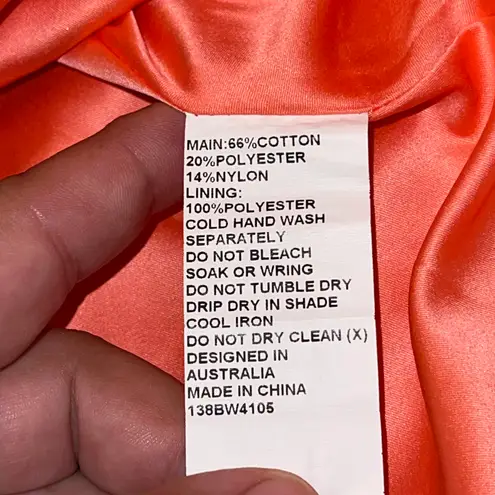 Blue Juice Sleeveless Dress Orange Size 4