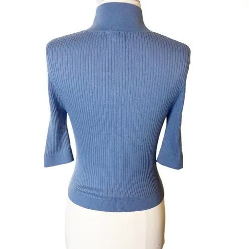 Sablyn Lucia turtleneck cashmere sweater cielo blue sz L Size L