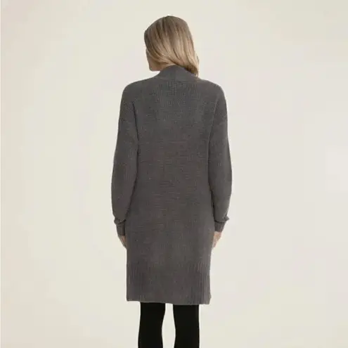 Barefoot Dreams Ash Dark Gray Waffle Knit CozyChic Lite Long Weekend Cardigan XL