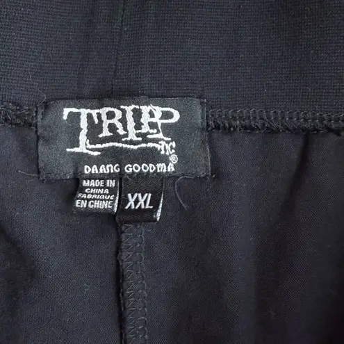 Tripp NYC Shorts Womens XXL Vinyl Stars Mesh Layer Black Goth Punk Rave Pull On