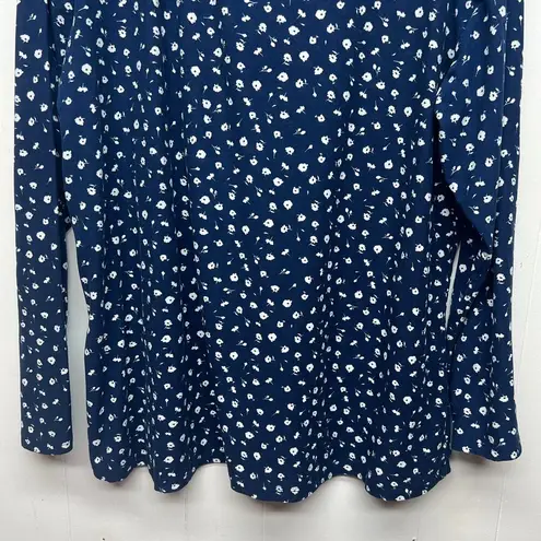 Justify Womens Floral Top 3X Lace Up Soft Stretch Casual Workwear Spring