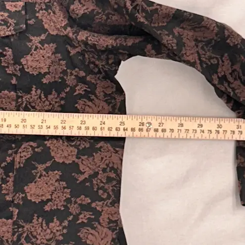 Susan Graver Womans Blazer Jacket Size 2x Dark Florals Romantic Jacquard