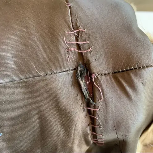 Vintage Mink Fur Stole Cape Capelet Winter Luxury Wrap Pockets Brown Size undefined