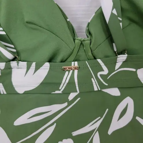 Anne cole Womens Swimsuit Size M Green Twist Front Underwire Tankini & Bottoms
