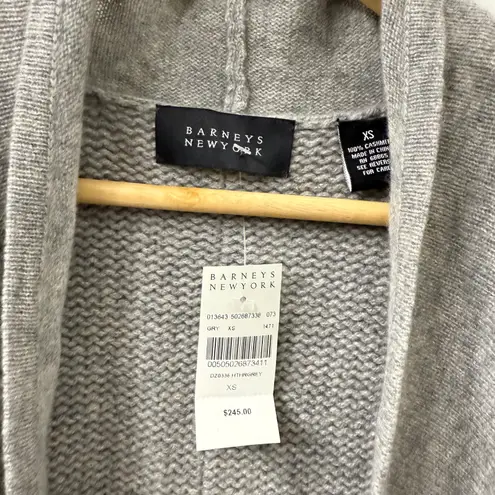 barney's new york Barney’s XS Cashmere Heather Gray Sleeveless Sweater Cardigan Waterfall Neutral