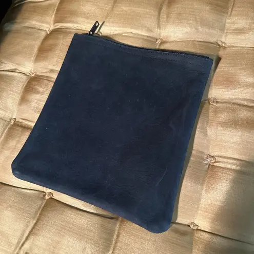 Carry all pouch with zipper makeup bag travel 100% leather jewelry accessories