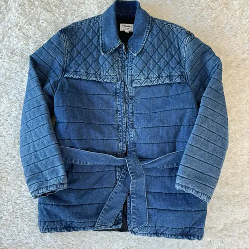 frame denim Frame‎ Le Quilted Denim Jacket Sz Medium