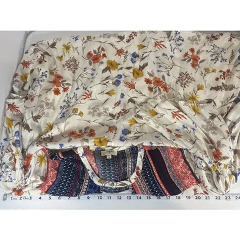 Umgee  Dress Womens Small Multi Floral Print Bell Sleeve Boho Peasant Cottagecore