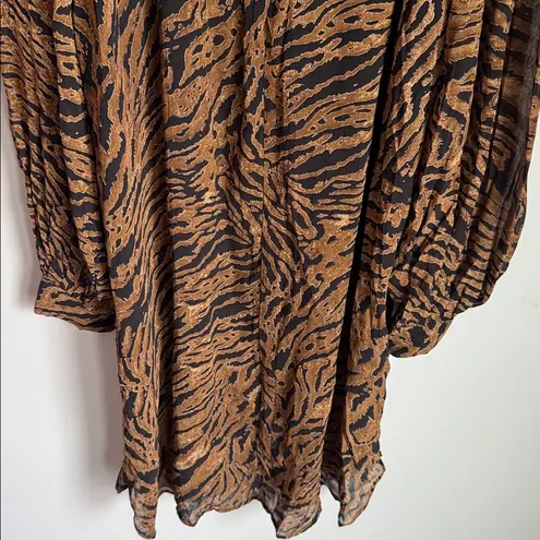 Ganni PRINTED GEORGETTE DRESS TIGER