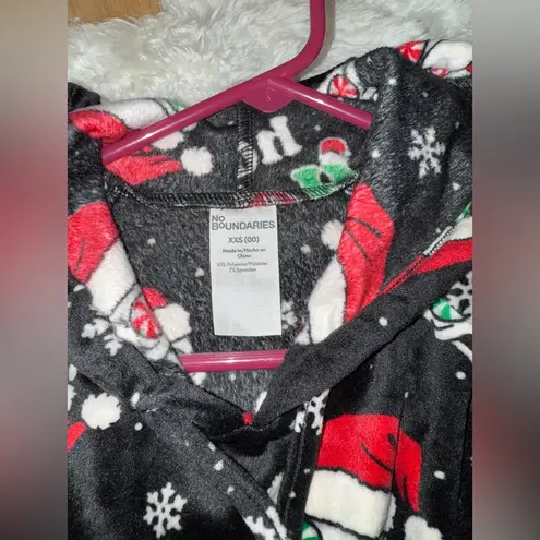 No Boundaries  Drawstring Hooded Fleece Christmas Skeletons Santa Hats XXS 00 NWT - Image 5