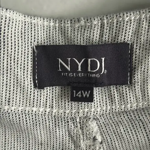 NYDJ New Women’s Linen Blend Slubby Striped Career Brunch Trouser Pants