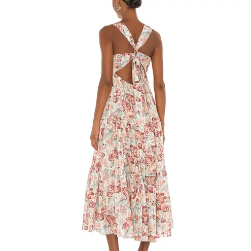 Rebecca Taylor Floral Lucienne Dress Tie Back Midi
