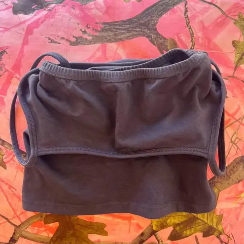 Los Angeles Apparel cotton spandex tank top dark grey fitted cami