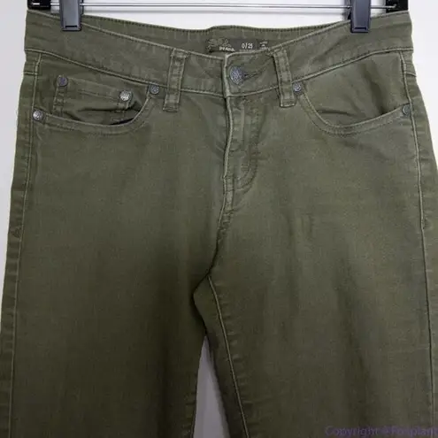 prAna women's green skinny jeans, size 0/25