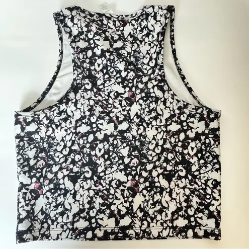 Balance Collection Balance Collections Women's Athletic Sporty Yoga Floral Sleeveless Crop Top Sz M