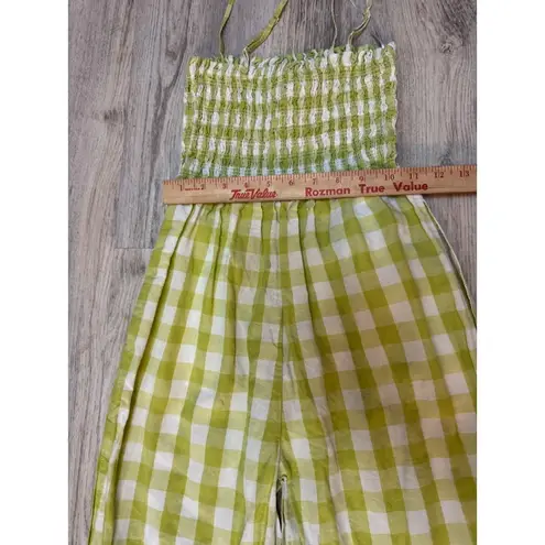 House of Harlow 1960 Gingham Smocked Romper Size XS